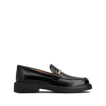 [해외] 토즈 XXW20L0JO70SHA B999 LEATHER LOAFERS WITH METAL BAR