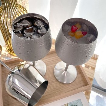 스테인리스 감성 디저트잔 안깨지는 와인컵 다용도 스틸 컵 그릇