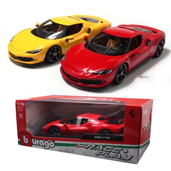 MAY TAT TOY PRODUCT FTY., Ltd 브라고 1:18 페라리 296 GTB 하이퀄리티 자동차 모형 합금 다이캐스트