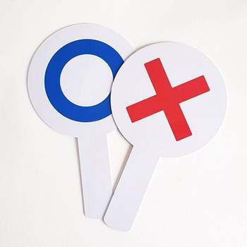 퀴즈판 ox푯말 아동놀이 ox게임도구 2P