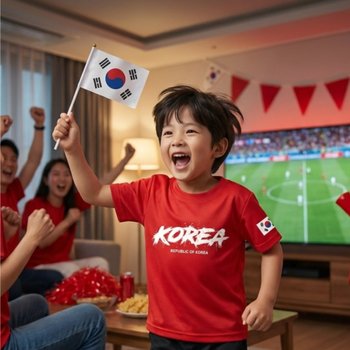 갓핸즈 2026년 월드컵 키즈 코리아 티셔츠 대한민국 운동복 붉은악마 응원복