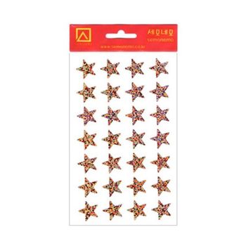 (세모네모) 1000 견출지(별홀로) 10-315-6R 4매 적색/17x17 (1개)