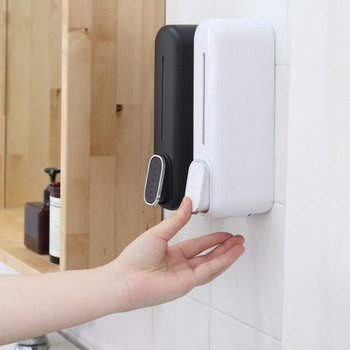 벽걸이 물비누 디스펜서 샴푸 린스 바디워시 트리오 핸드워시 세정제 병원 어린이집 비누통