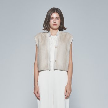 [신세계백화점][사바티에] 밍크 캐시미어 콤비 베스트 (V90140SS) RE-ORDER