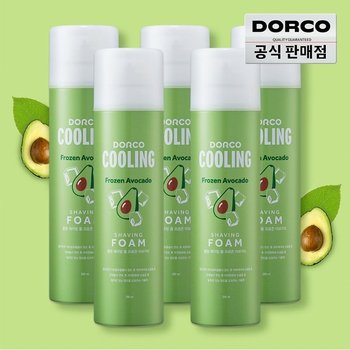 도루코 프로즌 아보카도 쿨링 쉐이빙폼 250ml 5개