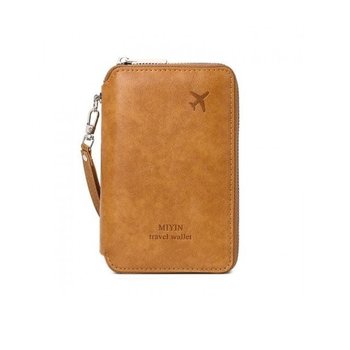 클래식 가죽 여권지갑 베이지 항공 여권 티켓 여행템 슬롯