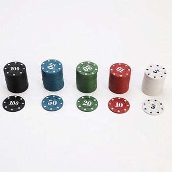 포커 숫자칩 겜블 트럼프 홀덤 카드게임 칩 100개