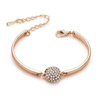 큐빅 원형꽃술 골드 뱅글팔찌 큐빅팔찌 뱅글팔찌 꽃술팔찌 팔찌선물 여친선물