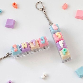 LED MBTI 키캡 키링 만들기 2개 키보드 클릭커 딸깍이 나만의키링만들기 DIY키링