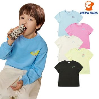 NEPA KIDS 공용 박세은 웰컴 반소매 티셔츠 KJD5321_P398007202