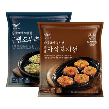 [T] 사옹원 부침명장 한입 땡초부추전 300g 1개 + 아삭김치전 300g 1개