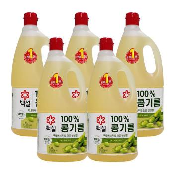 백설 콩기름 식용유 1.8L x 5개 (S44005413)