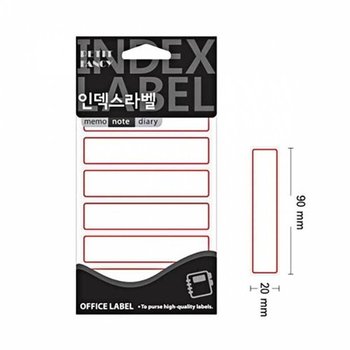 [VCMM24Q6]적색 이름표 이름표라벨지 라벨지 202R 90x20mm
