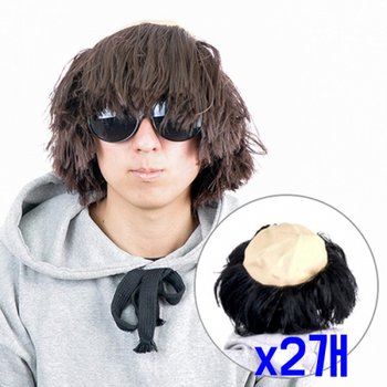 파티행사소품 대머리사오정 가발 장기자랑 x2개