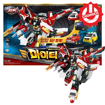 헬로카봇 전설의용사 마이티캅스 헬프 캅스 레디 큐어 4단 합체 변신 로봇