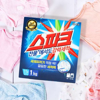 스파크 카톤1kg 일반용 분말세제