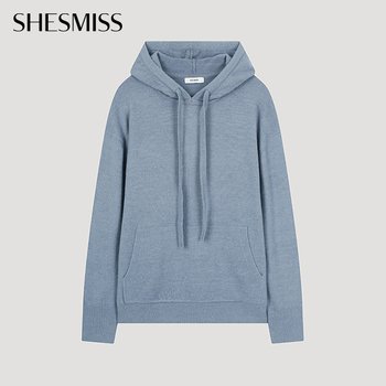 베이직 후드 니트 탑_SSKPOO42080_BL