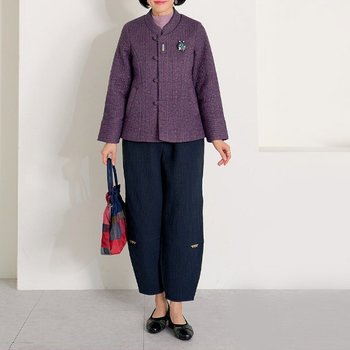 [엄마옷 로즈맘] 하툰누빔면자켓상하세트(생활한복)