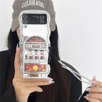 갤럭시 특이한 슬롯머신 핑거톡 스트랩 줄 물결 케이스 5 4 3