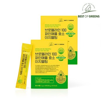 브로멜라인 100 파인애플 효소 이지멜팅 2박스 총60포