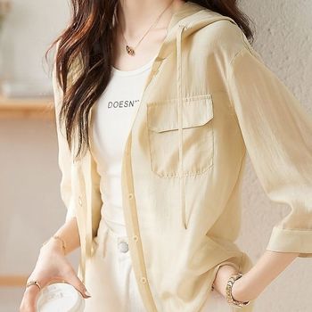 하니비 후드 블라우스_P340191804