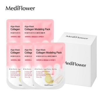 메디플라워 규조토 일회용 모델링팩 파우치 콜라겐 28gx5개입 세트!