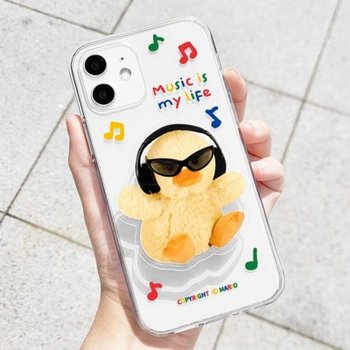 [투명톡+젤리케이스 뮤직버드]아이폰14 프로 맥스 갤럭시s22 a52s a3