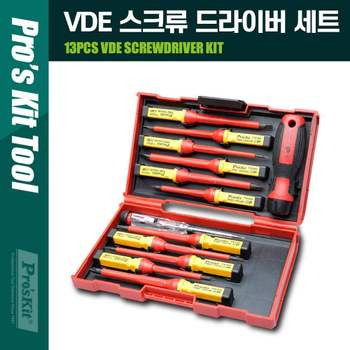 TBZ Coms Prokit(SD-V861) 절연 VDE 스크류 드라이버 세트 13 in 1 SD-081