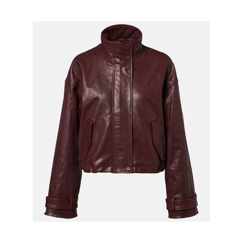 25 FW Veronica Beard Bateman 크롭 레더 재킷 TP566491824