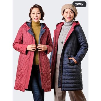 샹제리 리버시블 자수 코트 K244CT01_P376966122