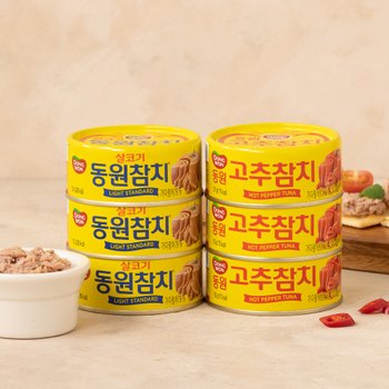 동원 살코기참치 135g*3+고추참치 135g*3