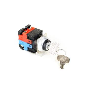 건흥전기 1A1B 2단 수동 복귀 셀렉터 키 스위치 250VAC 25mm (KSL25K2)