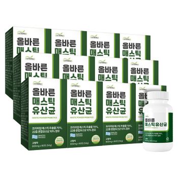 뉴트리너스 올바른 매스틱 유산균 (600mg x 90정) 12통[36072581]