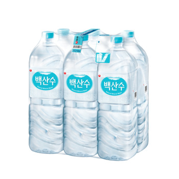 백산수 생수 유,무라벨 2리터 6병