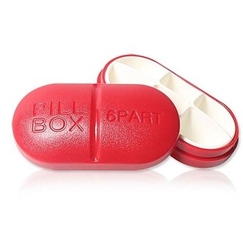 OOU 폴리프로필렌 재질 6PART 여행용 알약케이스 여행용품 알약케이스 약통 미니약통