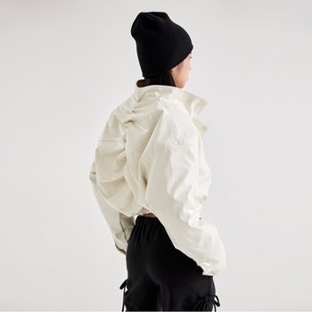[TOPGIRL] RUCHED BACK CROPPED BOMBER JACKET_T226OT800(IV)