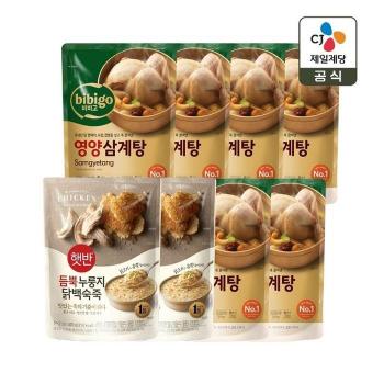 비비고 영양 삼계탕 800g x6개+듬뿍 누룽지닭백숙죽 420g x2개 (S50768934)