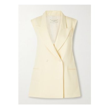 [해외] 칼마이어 데온 더블 브레스트 울 혼방 트윌 베스트 옐로 46376663162878394