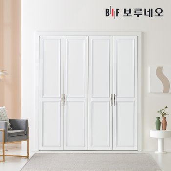 보루네오 E0 웨인스코팅 까사 여닫이 작은방 붙박이장 10cm