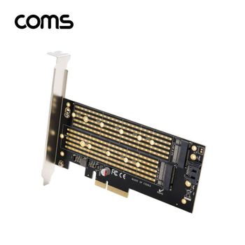 Coms PCI Express 변환 컨버터 M.2 NGFF NVME SSD Key B-M to PCI-E 4x 및 SATA 7P PC 브라켓