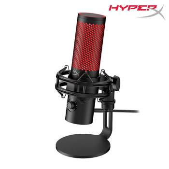 하이퍼엑스 쿼드캐스트 2 게이밍 방송용 유선 마이크(블랙)