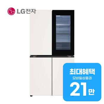 LG 디오스 AI 오브제컬렉션 노크온 냉장고 870L T876MEE312 렌탈 60개월 월 75500원