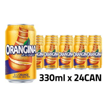 [해외] 영국 Orangina 오렌지나 스파클링 오렌지 주스 330ml 24캔