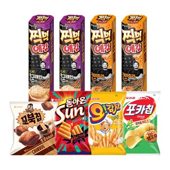 유용욱 예감 2종(스모키홀그레인,치미추리)x2+포카칩어니언30+꼬북칩초코30+오감자30+썬칩48