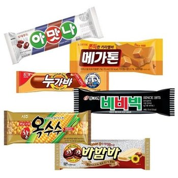 베스트 옛날 아이스크림 6종 30개 해태 바밤바 누가바 비비빅 아맛...