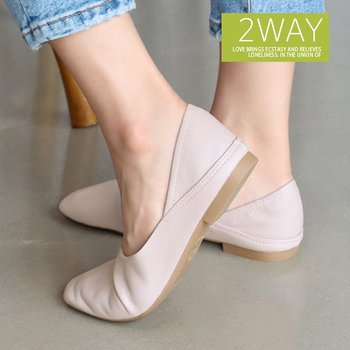 [바닐라슈] 베일드 소프트 홑겹 백밴딩 탄력 플랫슈즈(1cm)