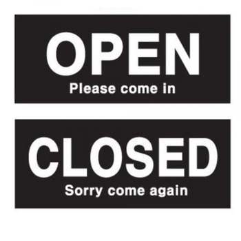 영업중 YLA563A9 간판-오픈 클로우즈 블랙 안내표찰 사무용품