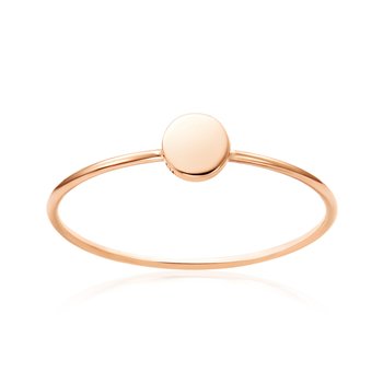 [비앤비골드] 14K 미니 원형 각인 커스텀 텐션링 반지 NPR41944