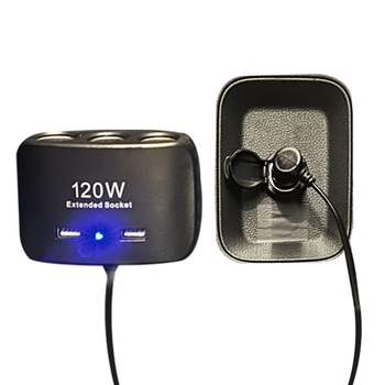 자동차 SUV MPV 2열 트렁크 시거잭 연장소켓 캠핑 차박 용품 베이직 블랙