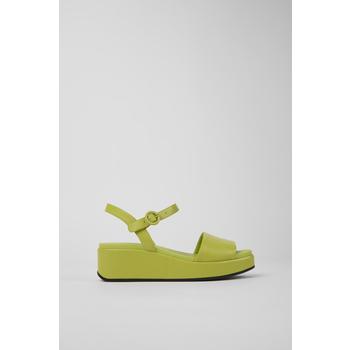 [해외] 캠퍼 그린 레더 플랫폼 스트랩 샌들 Misia / K200564-039 GREEN